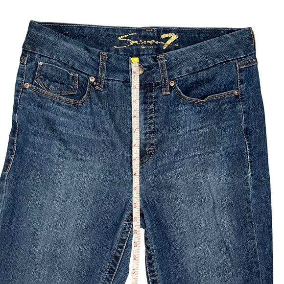 Seven7 Women's Tummyless High Rise Stretch Dark Wash Classic Skinny Jeans Sz 10 - Picture 8 of 16